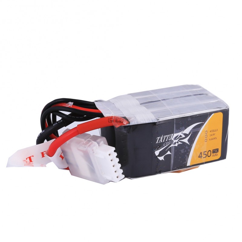 TATTU 450mAh 14.8V 75C 4S1P Lipo Battery Pack